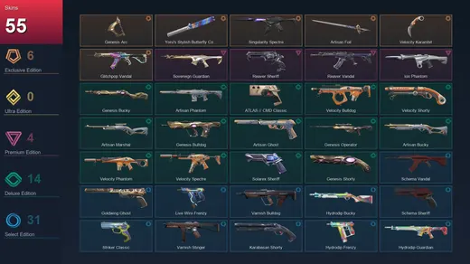 AP | Genesis Arc | Yoru's Stylish Butterfly Comb | Singularity Spectre | Artisan Foil | 55 Skin | 29 Agent | 100 Buddy | Lv222