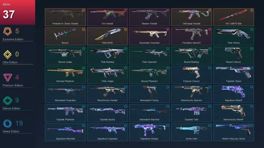 EU | Prelude to Chaos Vandal | Glitchpop Vandal | NO LIMITS Bat | Bound | 37 Skin | 23 Agent | 44 Buddy | Lv116