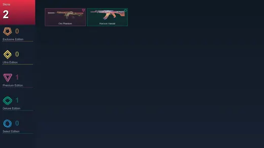 AP | Oni Phantom | Horizon Vandal | 2 Skin | 8 Agent | 5 Buddy | Lv23 — Valorant account