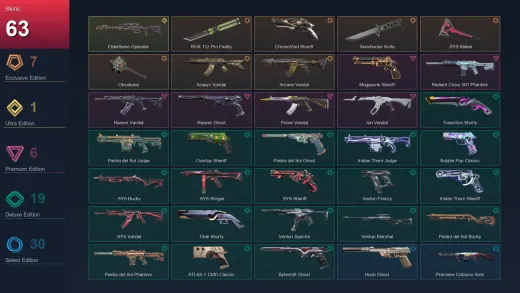 EU | RGX 11z Pro Firefly | ChronoVoid Sheriff | Xenohunter Knife | .SYS Melee | 63 Skin | 27 Agent | 113 Buddy | Lv199