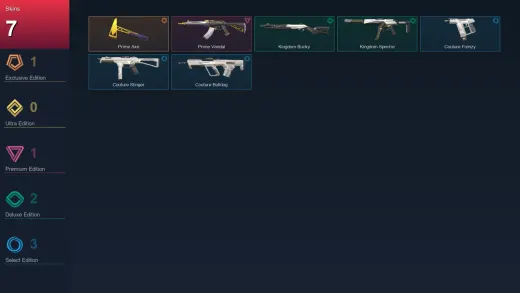 NA | Prime Axe | Prime Vandal | Kingdom Bucky | Kingdom Spectre | 7 Skin | 7 Agent | 6 Buddy | Lv5