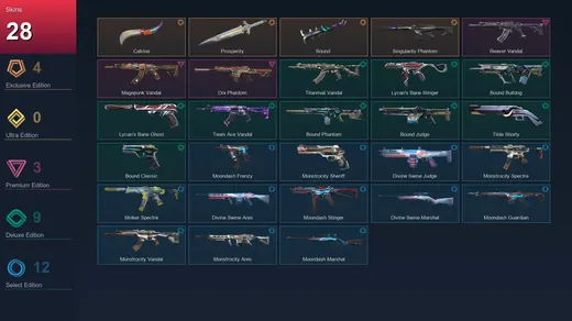 EU | Catrina | Prosperity | Bound | Singularity Phantom | 28 Skin | 23 Agent | 41 Buddy | Lv70