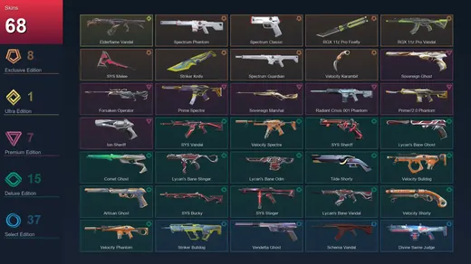 AP | Spectrum Phantom | Spectrum Classic | RGX 11z Pro Firefly | RGX 11z Pro Vandal | 68 Skin | 24 Agent | 81 Buddy | Lv246 — Valorant account