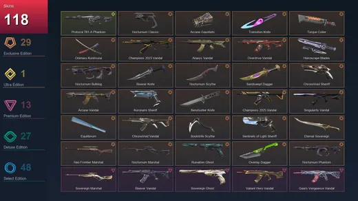 EU | Nocturnum Classic | Arcane Gauntlets | Transition Knife | Torque Coiler | 118 Skin | 28 Agent | 128 Buddy | Lv247