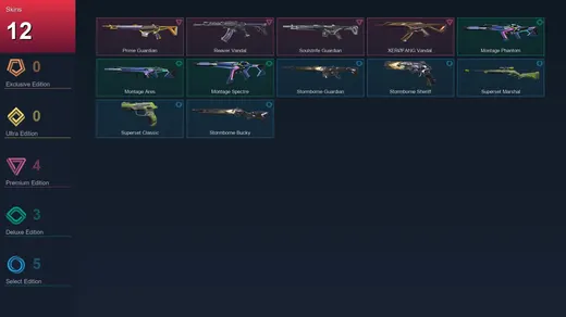 EU | Prime Guardian | Reaver Vandal | Soulstrife Guardian | XERØFANG Vandal | 12 Skin | 11 Agent | 11 Buddy | Lv32
