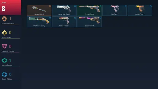 AP | Snowfall Wand | Artisan Ghost | Game Over Sheriff | Aero Frenzy | 8 Skin | 12 Agent | 41 Buddy | Lv89 — Valorant account