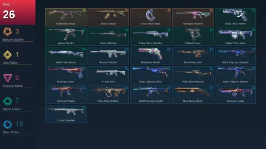 BR | Araxys Vandal | Iridian Thorn Blade | Glitchpop Phantom | Elderflame Vandal | 26 Skin | 24 Agent | 32 Buddy | Lv66