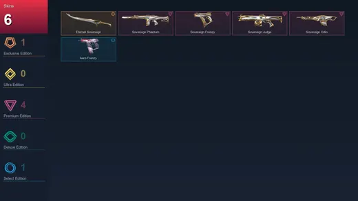 EU | Eternal Sovereign | Sovereign Phantom | Sovereign Frenzy | Sovereign Judge | 6 Skin | 15 Agent | 13 Buddy | Lv42 — Valorant account