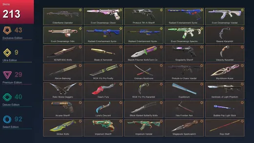 EU | Reaver Karambit | XERØFANG Knife | Blade of Aemondir | 213 Skin | 26 Agent | 169 Buddy | Lv284 — Valorant account