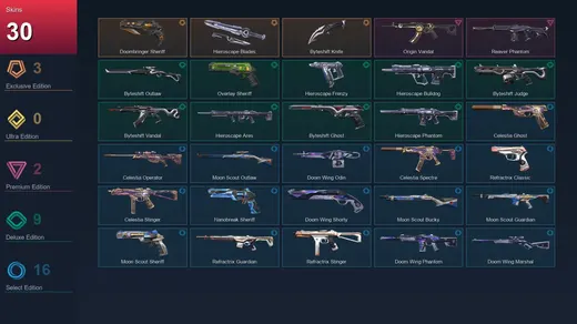 BR | Doombringer Sheriff | Hieroscape Blades | Byteshift Knife | Origin Vandal | 30 Skin | 27 Agent | 38 Buddy | Lv107