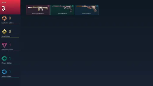 LA | Sovereign Phantom | Byteshift Ghost | Celestia Ghost | 3 Skin | 17 Agent | 25 Buddy | Lv54
