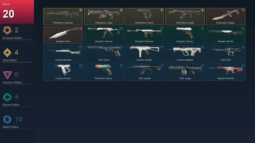 EU | Elderflame Dagger | Kingdom Knife | Elderflame Operator | Elderflame Judge | 20 Skin | 12 Agent | 23 Buddy | Lv33