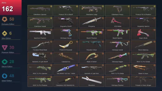 EU | Singularity Sheriff | Prosperity | .SYS Melee | Singularity Spectre | 162 Skin | 27 Agent | 90 Buddy | Lv155