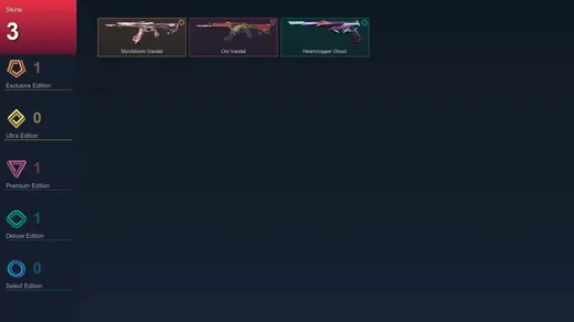 EU | Mystbloom Vandal | Oni Vandal | Heartstopper Ghost | 3 Skin | 8 Agent | 5 Buddy | Lv25
