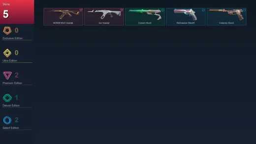 AP | XERØFANG Vandal | Ion Vandal | Comet Ghost | Retrowave Sheriff | 5 Skin | 26 Agent | 32 Buddy | Lv89