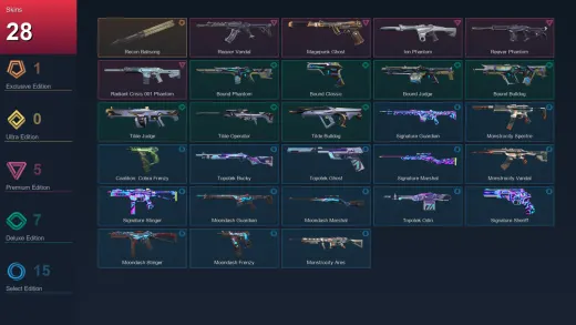 EU | Recon Balisong | Reaver Vandal | Magepunk Ghost | Ion Phantom | 28 Skin | 24 Agent | 40 Buddy | Lv85