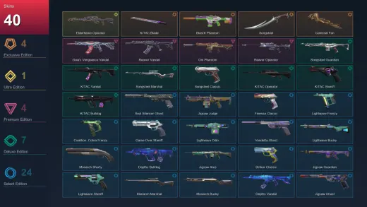 AP | K/TAC Blade | BlastX Phantom | Songsteel | Celestial Fan | 40 Skin | 23 Agent | 62 Buddy | Lv157