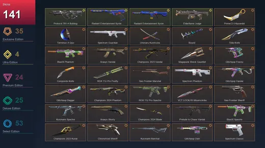 EU | Prime//2.0 Karambit | Terminus A Quo | Spectrum Guardian | Onimaru Kunitsuna | 141 Skin | 24 Agent | 84 Buddy | Lv151