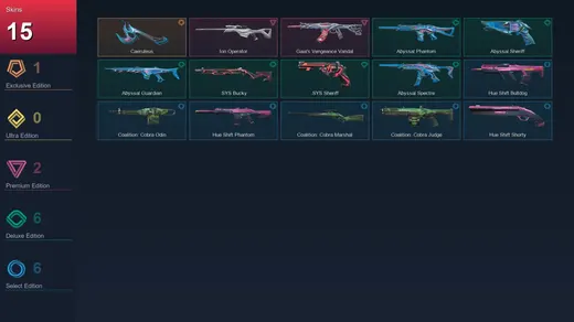 EU | Caeruleus | Ion Operator | Gaia's Vengeance Vandal | Abyssal Phantom | 15 Skin | 29 Agent | 59 Buddy | Lv103