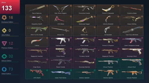 AP | Recon Balisong | Relic Stone Daggers | ChronoVoid Vandal | Prime//2.0 Karambit | 133 Skin | 25 Agent | 151 Buddy | Lv429 — Valorant account