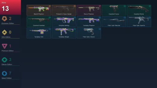 EU | BlastX Phantom | Prelude to Chaos Vandal | Recon Phantom | Guardrail Frenzy | 13 Skin | 13 Agent | 27 Buddy | Lv46 — Valorant account
