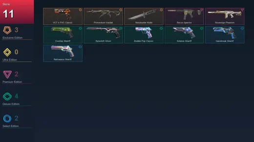 EU | VCT x FNC Classic | Primordium Vandal | Xenohunter Knife | Recon Spectre | 11 Skin | 28 Agent | 59 Buddy | Lv158 — Valorant account