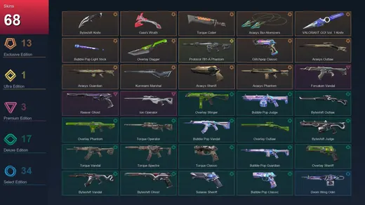 NA | Byteshift Knife | Gaia's Wrath | Torque Coiler | Araxys Bio-Atomizers | 68 Skin | 28 Agent | 70 Buddy | Platinum II | Lv110 — Valorant account