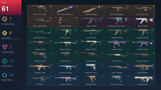 AP | Neo Frontier Sheriff | Yoru's Stylish Butterfly Comb | Sandswept Dagger | Neo Frontier Phantom | 61 Skin | 21 Agent | 44 Buddy | Lv46 — Valorant account