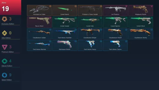 EU | Kuronami no Yaiba | Comet Sword | Prelude to Chaos Vandal | Ion Phantom | 19 Skin | 29 Agent | 59 Buddy | Lv72