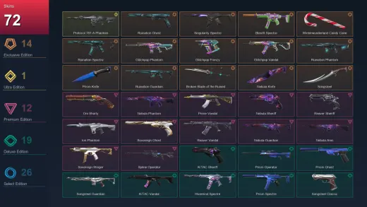 NA | Ruination Ghost | Singularity Spectre | BlastX Spectre | Winterwunderland Candy Cane | 72 Skin | 20 Agent | 46 Buddy | Lv48