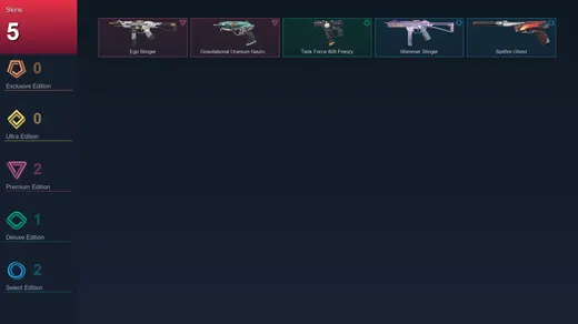 EU | Ego Stinger | Gravitational Uranium Neuroblaster Classic | Task Force 809 Frenzy | Shimmer Stinger | 5 Skin | 7 Agent | 5 Buddy | Lv9