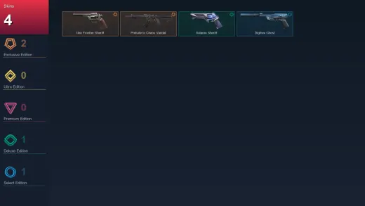 EU | Neo Frontier Sheriff | Prelude to Chaos Vandal | Solarex Sheriff | Digihex Ghost | 4 Skin | 20 Agent | 40 Buddy | Lv82