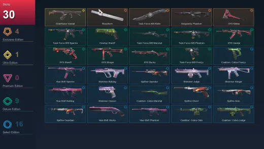 AP | Waveform | Task Force 809 Knife | Singularity Phantom | .SYS Melee | 30 Skin | 21 Agent | 32 Buddy | Lv85