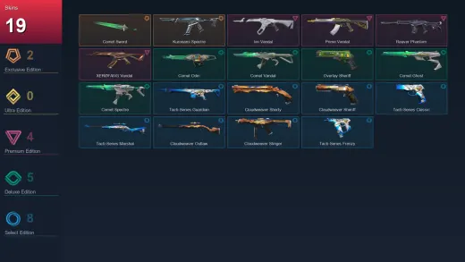 AP | Comet Sword | Kuronami Spectre | Ion Vandal | Prime Vandal | 19 Skin | 29 Agent | 60 Buddy | Lv118