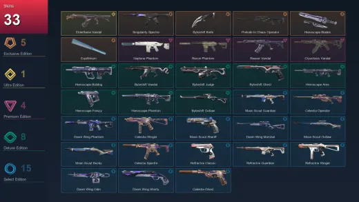 AP | Singularity Spectre | Byteshift Knife | Prelude to Chaos Operator | Hieroscape Blades | 33 Skin | 19 Agent | 31 Buddy | Lv51 — Valorant account