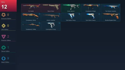 NA | Oni Vandal | Recon Ghost | Comet Spectre | Cloudweaver Stinger | 12 Skin | 8 Agent | 9 Buddy | Lv22
