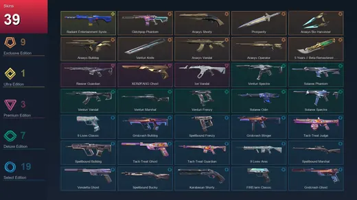 AP | Glitchpop Phantom | Araxys Shorty | Prosperity | Araxys Bio Harvester | 39 Skin | 24 Agent | 74 Buddy | Lv138