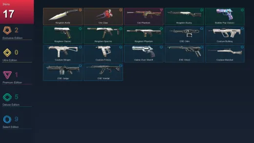 LA | Kingdom Knife | Oni Claw | Oni Phantom | Kingdom Bucky | 17 Skin | 15 Agent | 53 Buddy | Lv80