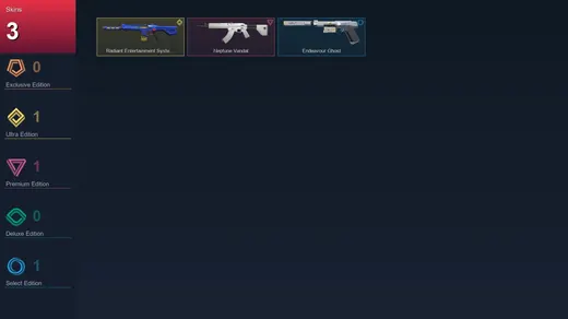 EU | Radiant Entertainment System Phantom | Neptune Vandal | Endeavour Ghost | 3 Skin | 7 Agent | 7 Buddy | Lv21