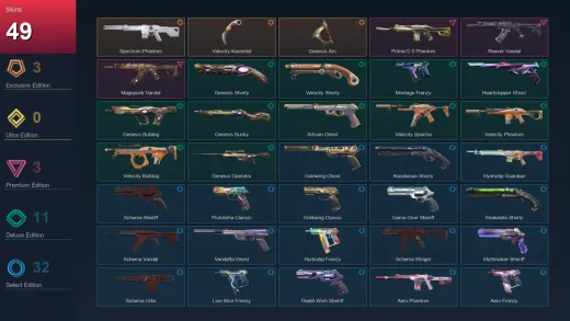 AP | Spectrum Phantom | Velocity Karambit | Genesis Arc | Prime//2.0 Phantom | 49 Skin | 29 Agent | 103 Buddy | Lv291