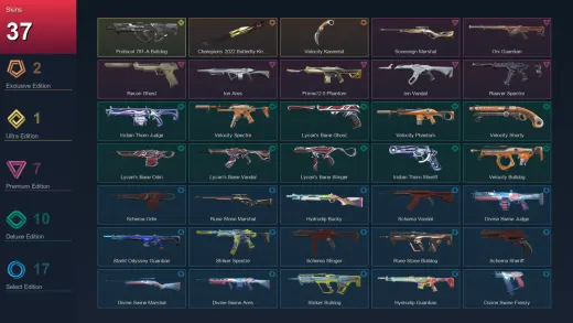 NA | Champions 2022 Butterfly Knife | Velocity Karambit | Protocol 781-A Bulldog | Sovereign Marshal | 37 Skin | 21 Agent | 38 Buddy | Lv50