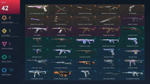EU | Onimaru Kunitsuna | Champions 2024 Blade | Champions 2024 Phantom | Ion Karambit | 42 Skin | 29 Agent | 71 Buddy | Lv156