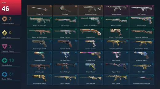 AP | Artisan Foil | Obsidiana | ChronoVoid Vandal | Forsaken Vandal | 46 Skin | 27 Agent | 95 Buddy | Gold I | Lv260 — Valorant account