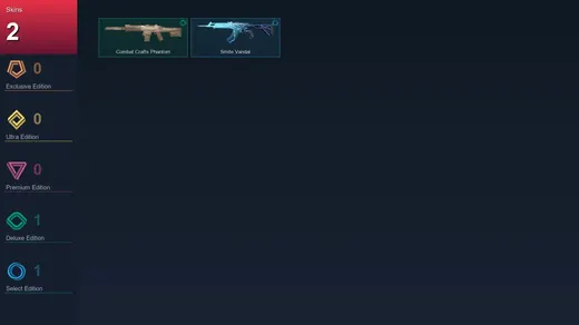 EU | Combat Crafts Phantom | Smite Vandal | 2 Skin | 13 Agent | 11 Buddy | Lv34 — Valorant account