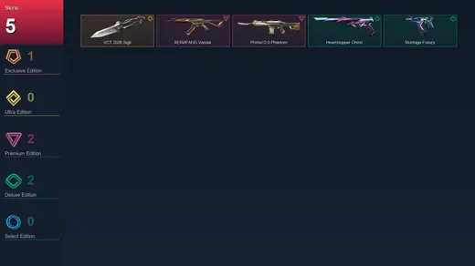 BR | VCT 2026 Sigil | XERØFANG Vandal | Prime//2.0 Phantom | Heartstopper Ghost | 5 Skin | 16 Agent | 11 Buddy | Lv62 — Valorant account