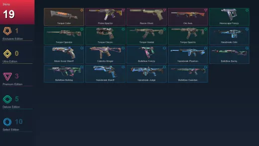 EU | Torque Coiler | Prime Spectre | Recon Ghost | Oni Ares | 19 Skin | 9 Agent | 13 Buddy | Lv26