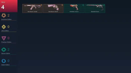 EU | Mystbloom Vandal | Mystbloom Sheriff | Interhelm Classic | Byteshift Ghost | 4 Skin | 19 Agent | 18 Buddy | Lv61