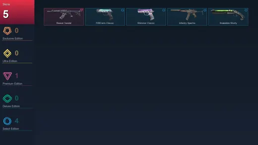 EU | Reaver Vandal | FIRE/arm Classic | Shimmer Classic | Infantry Spectre | 5 Skin | 19 Agent | 30 Buddy | Lv78 — Valorant account
