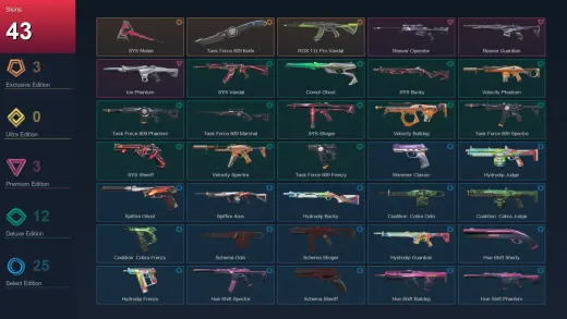 AP | .SYS Melee | Task Force 809 Knife | RGX 11z Pro Vandal | Reaver Operator | 43 Skin | 27 Agent | 75 Buddy | Lv128