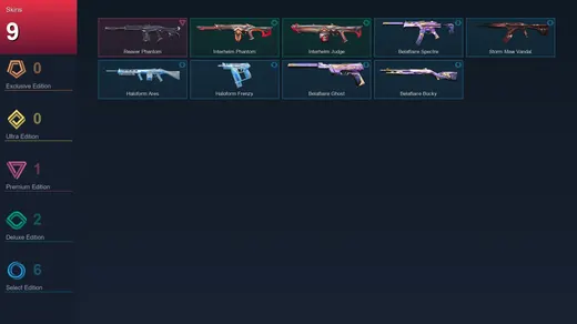 EU | Reaver Phantom | Interhelm Phantom | Interhelm Judge | Belaflaire Spectre | 9 Skin | 13 Agent | 15 Buddy | Lv34 — Valorant account